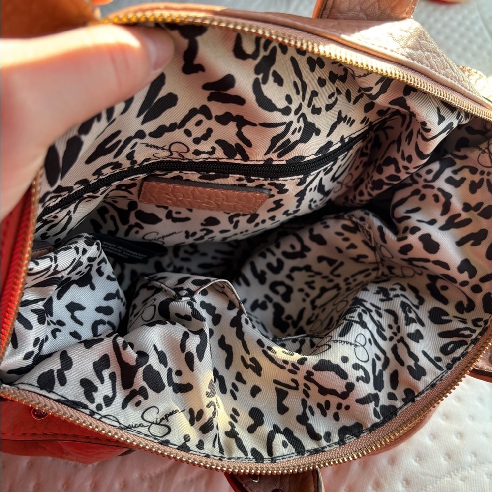 Jessica Simpson Pink Textured Handbag with Stud Accents - Picture 6 of 8